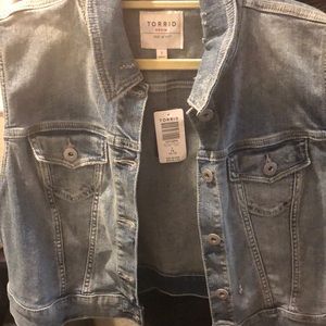 Plus Jean jacket vest torrid
